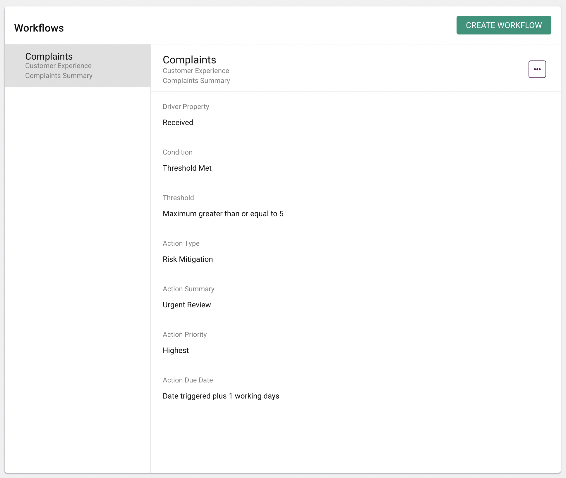 Workflows Screenshot