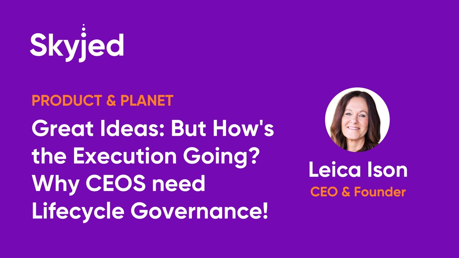 Great Ideas: But How's the Execution Going? Why CEOs need Lifecycle Governance!